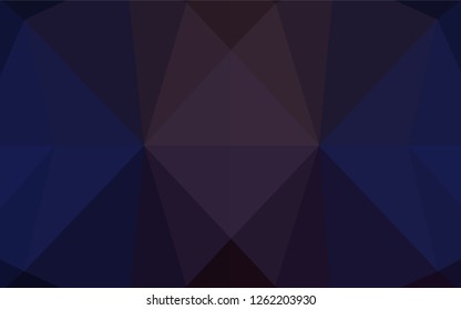 Dark Black vector abstract mosaic backdrop. Shining illustration, which consist of triangles. The completely new template can be used for your brand book.