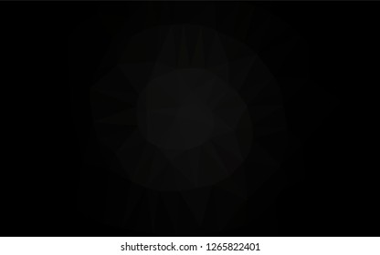 Dark Black vector abstract mosaic background. Colorful illustration in abstract style with gradient. A completely new template for your business design.