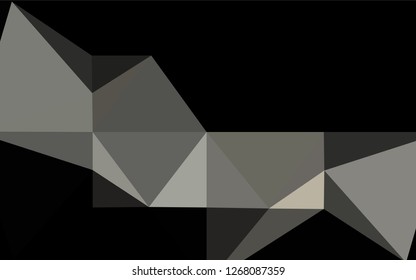 Dark Black vector abstract mosaic background. Colorful illustration in abstract style with gradient. Brand new design for your business.