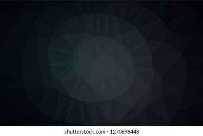Dark Black vector abstract mosaic backdrop. A sample with polygonal shapes. The elegant pattern can be used as part of a brand book.
