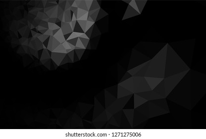 Dark Black vector abstract mosaic pattern. Colorful illustration in abstract style with gradient. The best triangular design for your business.