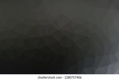 Dark Black vector abstract mosaic pattern. Colorful illustration in Origami style with gradient.  The best triangular design for your business.