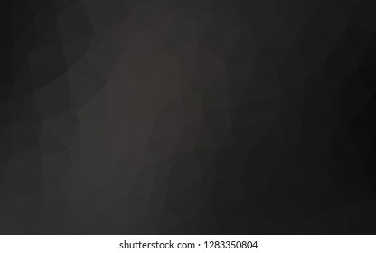 Dark Black vector abstract mosaic backdrop. Shining illustration, which consist of triangles. Elegant pattern for a brand book.