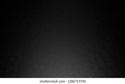 Dark Black vector abstract mosaic backdrop. An elegant bright illustration with gradient. Polygonal design for your web site.