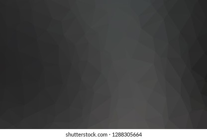 Dark Black vector abstract mosaic backdrop. Glitter abstract illustration with an elegant design. Elegant pattern for a brand book.