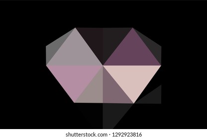 Dark Black vector abstract mosaic background. An elegant bright illustration with gradient. The elegant pattern can be used as part of a brand book.