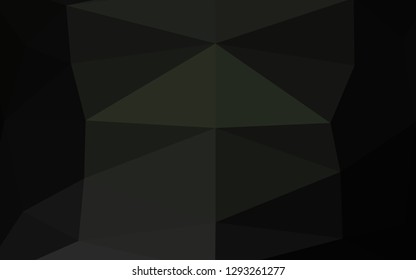 Dark Black vector abstract mosaic pattern. A sample with polygonal shapes. Textured pattern for background.