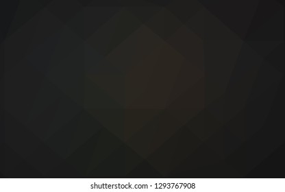 Dark Black vector abstract mosaic pattern. A vague abstract illustration with gradient. Template for a cell phone background.