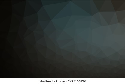 Dark Black vector abstract mosaic pattern. Shining illustration, which consist of triangles. A completely new design for your business.