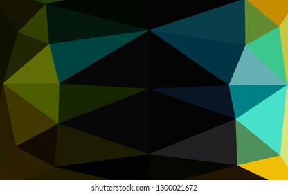 Dark Black vector abstract mosaic background. A sample with polygonal shapes. New texture for your design.