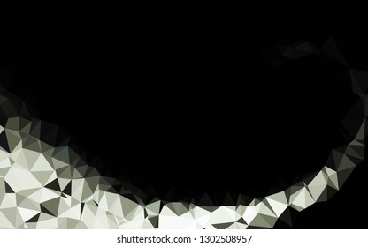 Dark Black vector abstract mosaic background. An elegant bright illustration with gradient. Completely new template for your business design.