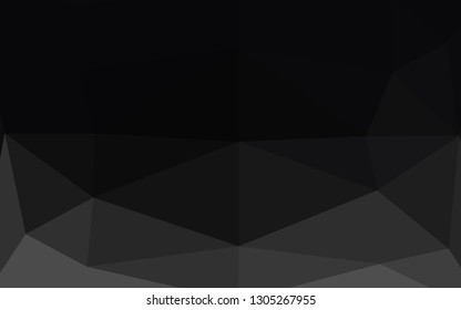 Dark Black vector abstract mosaic backdrop. A completely new color illustration in a vague style. New texture for your design.