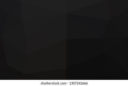 Dark Black vector abstract mosaic background. Colorful abstract illustration with gradient. Polygonal design for your web site.