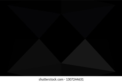 Dark Black vector abstract mosaic pattern. A vague abstract illustration with gradient. The elegant pattern can be used as part of a brand book.