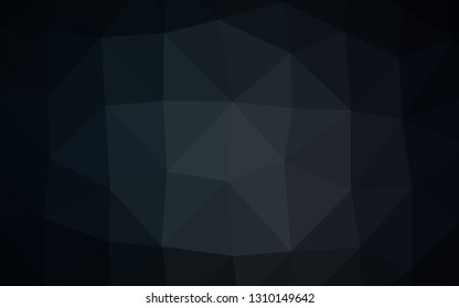 Dark Black vector abstract mosaic backdrop. Colorful illustration in abstract style with gradient. Textured pattern for background.