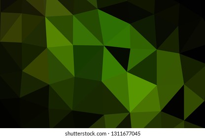 Dark Black vector abstract mosaic background. Colorful abstract illustration with gradient. Template for a cell phone background.