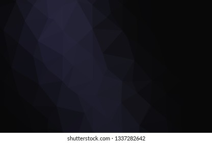 Dark Black vector abstract mosaic pattern. Shining illustration, which consist of triangles. Brand new style for your business design.