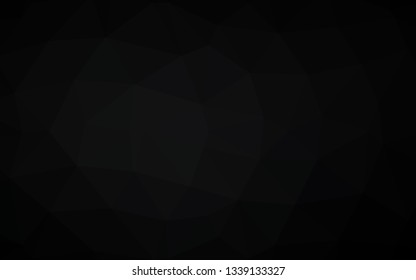 Dark Black vector abstract mosaic pattern. Brand new colorful illustration in with gradient. Polygonal design for your web site.