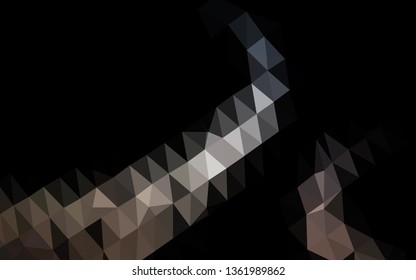 Dark Black vector abstract mosaic background. An elegant bright illustration with gradient. Brand new design for your business.