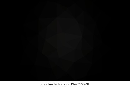 Dark Black vector abstract mosaic pattern. An elegant bright illustration with gradient. Triangular pattern for your business design.