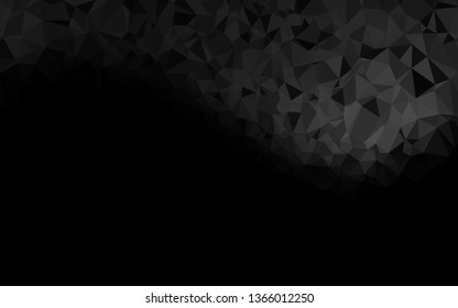 Dark Black vector abstract mosaic pattern. Brand new colorful illustration in with gradient. Polygonal design for your web site.
