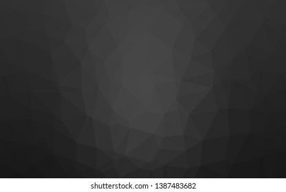 Dark Black vector abstract mosaic pattern. Glitter abstract illustration with an elegant design. New texture for your design.