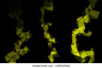 Dark Black vector abstract mosaic background. A sample with polygonal shapes. Triangular pattern for your business design.