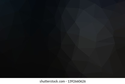 Dark Black vector abstract mosaic pattern. Geometric illustration in Origami style with gradient. Completely new design for your business.
