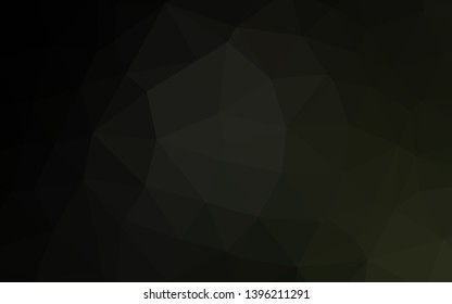 Dark Black vector abstract mosaic backdrop. Colorful illustration in Origami style with gradient.  Brand new style for your business design.