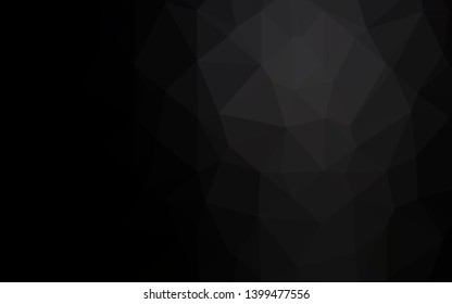Dark Black vector abstract mosaic pattern. A vague abstract illustration with gradient. Completely new template for your business design.