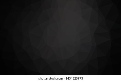 Dark Black vector abstract mosaic backdrop. Colorful illustration in abstract style with gradient. Textured pattern for background.