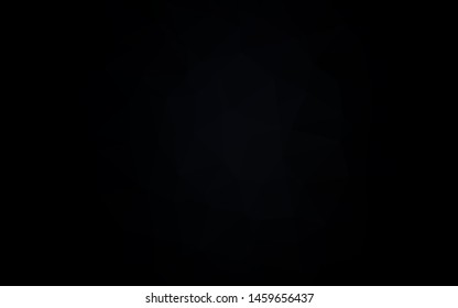Dark Black vector abstract mosaic background. A completely new color illustration in a vague style. Triangular pattern for your business design.