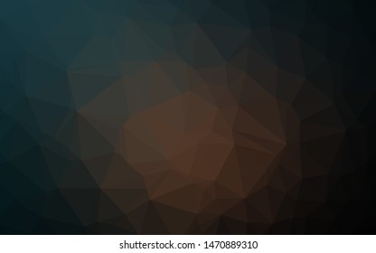 Dark Black vector abstract mosaic pattern. Geometric illustration in Origami style with gradient. Brand new style for your business design.