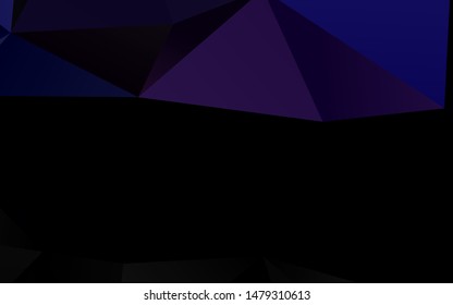 Dark Black vector abstract mosaic pattern. Modern geometrical abstract illustration with gradient. The best triangular design for your business.