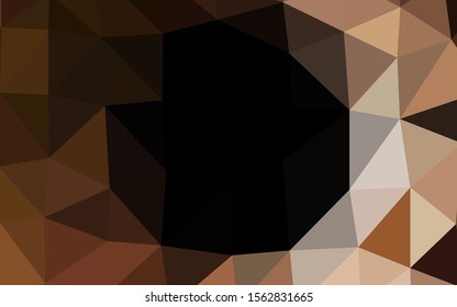 Dark Black vector abstract mosaic backdrop. Triangular geometric sample with gradient.  Polygonal design for your web site.
