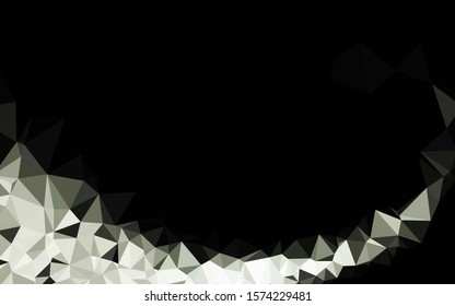 Dark Black vector abstract mosaic pattern. Colorful illustration in abstract style with gradient. Template for a cell phone background.