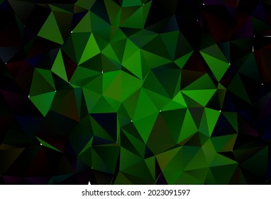 Patrón de mosaico abstracto del vector negro oscuro. Muestra con formas poligonales. Nuevo estilo para su diseño de negocio.