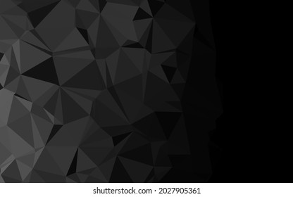 Patrón de mosaico abstracto del vector negro oscuro. Una ilustración de color completamente nueva en un estilo vago. Plantilla para su libro de marca.