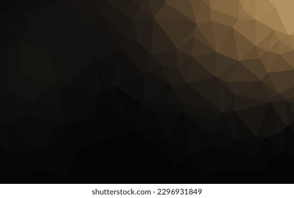 Fondo abstracto de mosaico vector negro oscuro. Muestra con formas poligonales. Nuevo estilo para su diseño de negocio.