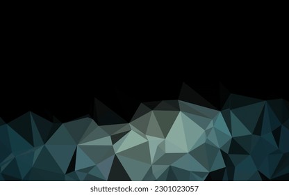 Dark Black vector abstract mosaic pattern. Glitter abstract illustration with an elegant design. The best triangular design for your business.