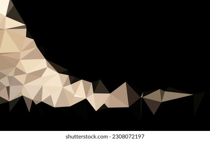Borde de mosaico abstracto del vector negro oscuro. Ilustración abstracta colorida con gradiente. Plantilla para su libro de marca.