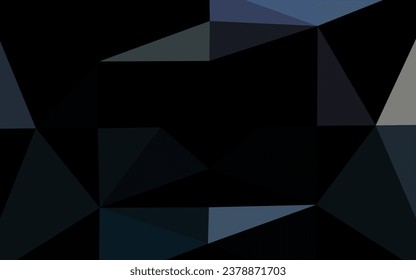 Dark Black vector abstract mosaic pattern. Modern geometrical abstract illustration with gradient. Template for your brand book.