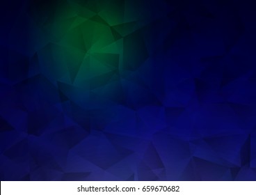 Dark Black vector abstract mosaic background. Creative illustration in halftone style with gradient. A new texture for your design.