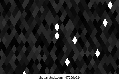 Dark Black vector abstract mosaic template. A vague abstract illustration with gradient. Triangular pattern for your business design.