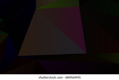 Dark Black vector abstract mosaic template. Creative geometric illustration in Origami style with gradient. The best triangular design for your business.
