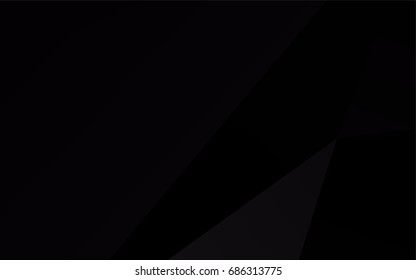 Dark Black vector abstract mosaic template. Colorful abstract illustration with gradient. The textured pattern can be used for background.