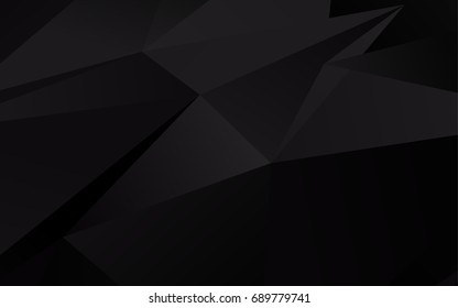 Dark Black vector abstract mosaic pattern. A sample with polygonal shapes. A completely new template for your business design.