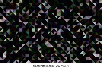 Dark Black vector abstract mosaic background. A sample with polygonal shapes. The best triangular design for your business.