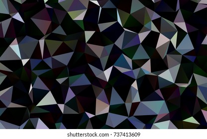Dark Black vector abstract mosaic pattern. Shining illustration, which consist of triangles. A new texture for your design.
