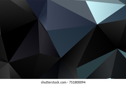 Dark Black vector abstract mosaic template. An elegant bright illustration with gradient. The elegant pattern can be used as part of a brand book.